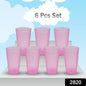 6 Pcs Large Plastic Glass 300ml Used In All Kinds Of Kitchen And Official Purposes For Drinking Water And Beverages Etc.