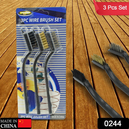 3pcs Mini Wire Brush Set (Steelnylonbrass Brush)