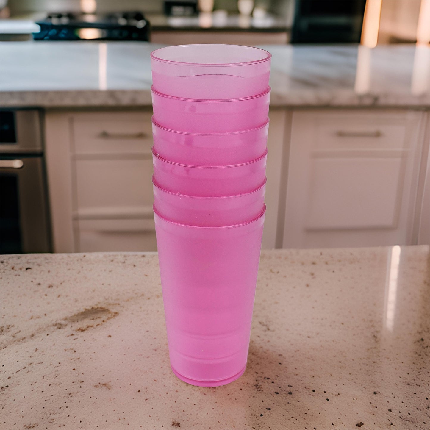 6 Pcs Large Plastic Glass 300ml Used In All Kinds Of Kitchen And Official Purposes For Drinking Water And Beverages Etc.