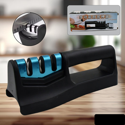 Knife Sharpener For Kitchen  Knife Sharpener With Vegetable Chopper And Fish Scale Remover  Handheld Knives  Pocket Knife Sharpener  Knife Sharpener For Chefs  Serrated Knife (9in1)