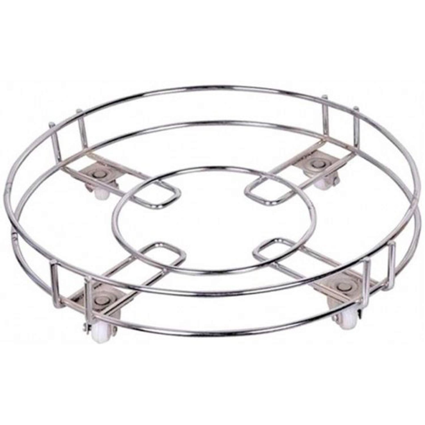 Stainless Steel Gas Cylinder Trolley with Wheels LPG Cylinder Roller Stand Movable Trolley