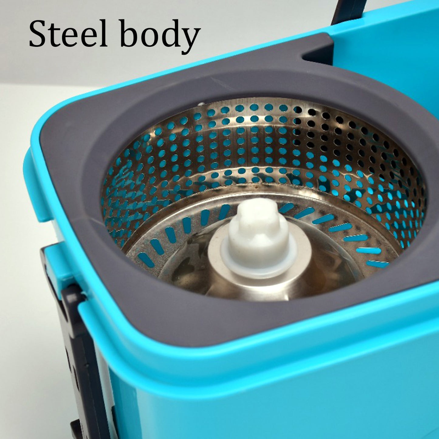 Quick Spin Mop – Plastic Floor Cleaner with Big Bucket & Easy Wheels