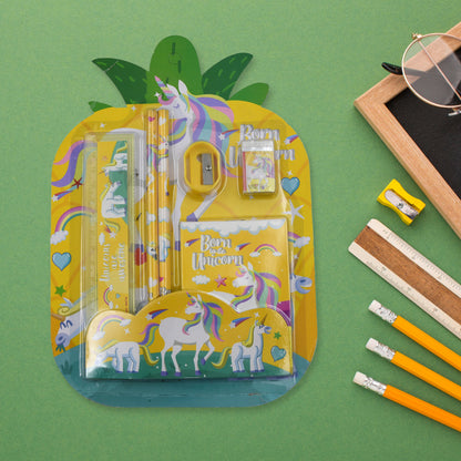 6 Pc Set Stationary Set Including Pencil Ruler Rubber Pencil Sharpener  School Office Product Gift