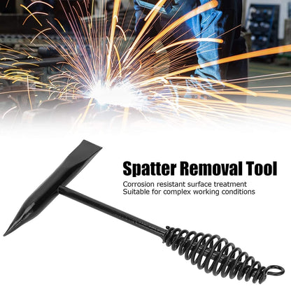 Welding Slag Removal Tool  Chipping Hammer With Coil Spring Handle Mufti Functional For Cleaning Removing Slag Industrial Weld Slag Spatter Removal Tool Welding Hammer For Machinery Electrician (1 Pc )