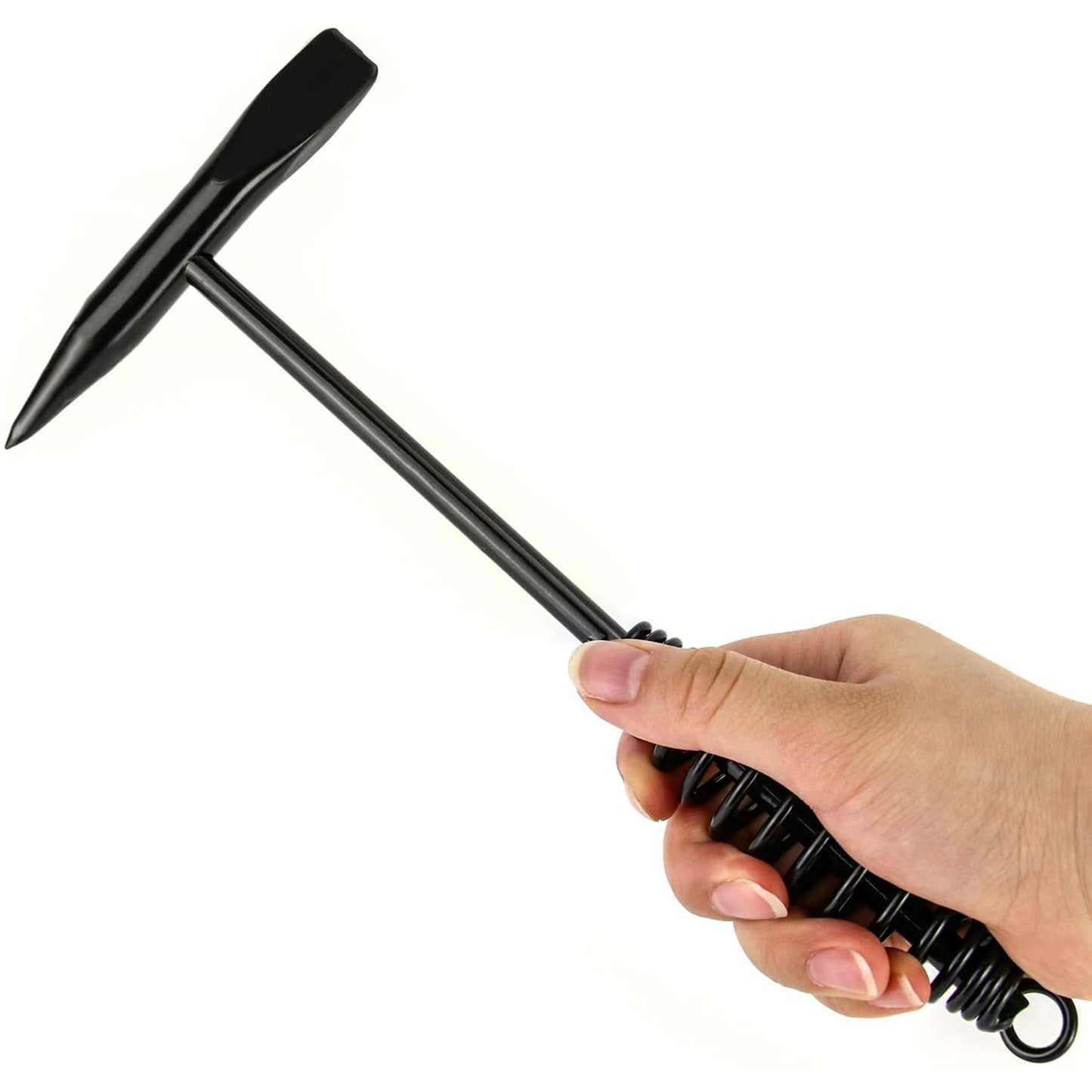 Welding Slag Removal Tool  Chipping Hammer With Coil Spring Handle Mufti Functional For Cleaning Removing Slag Industrial Weld Slag Spatter Removal Tool Welding Hammer For Machinery Electrician (1 Pc )