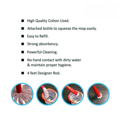 Steel Rod Cotton Bottle Mopbroom(Moq -12)