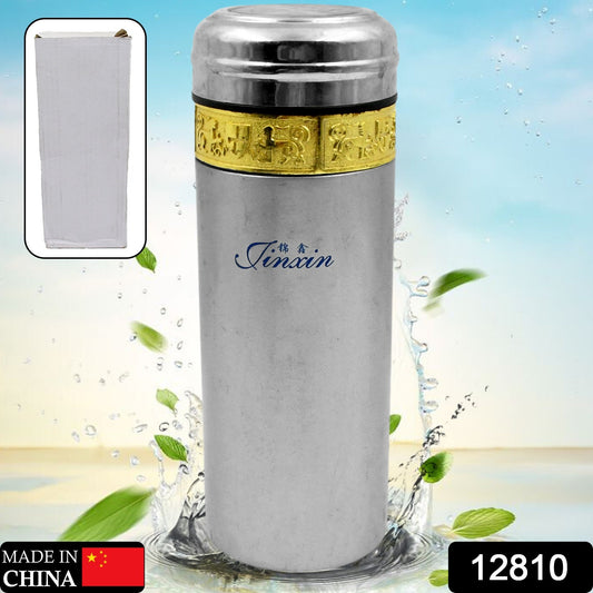 Stainless Steel Water Bottle Leak Proof Rust Proof Hot  Cold Drinks Gym Sipper Bpa Free Food Grade Quality Steel Fridge Bottle For Office  Gym  School (350 Ml Approx)