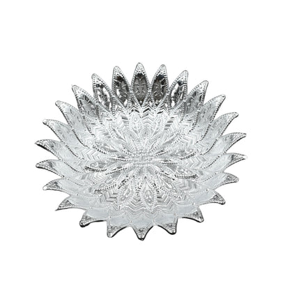 Traditional Design Serving Tray Plastic Silver Finish Serving Tray Multipurpose Tray Decorative Tray Mukhwas Serving Tray (1 Pc )