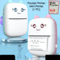 Pocket Mini Printer Mobile Phone Bluetooth Connection Wireless Mini Thermal Printer With Android Or Ios App For Pictures Portable Smart Printercontains 1 Rolls Thermal Paper With Fast Paper Output For Photo Image