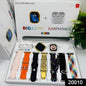 10 In 1 Set Ultra Smart Bluetooth Calling Smartwatch + Earphones With Transparent Screen Guard Watch With Seven Classic Straps (Mix Color)