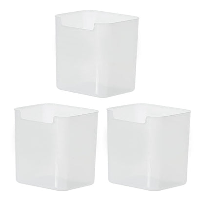 3pcs Clear Plastic Organizer Storage Versatile Kitchen Drawer Organizer Tray For Desk Makeup Bathroom Kitchen Pantry Cabinet