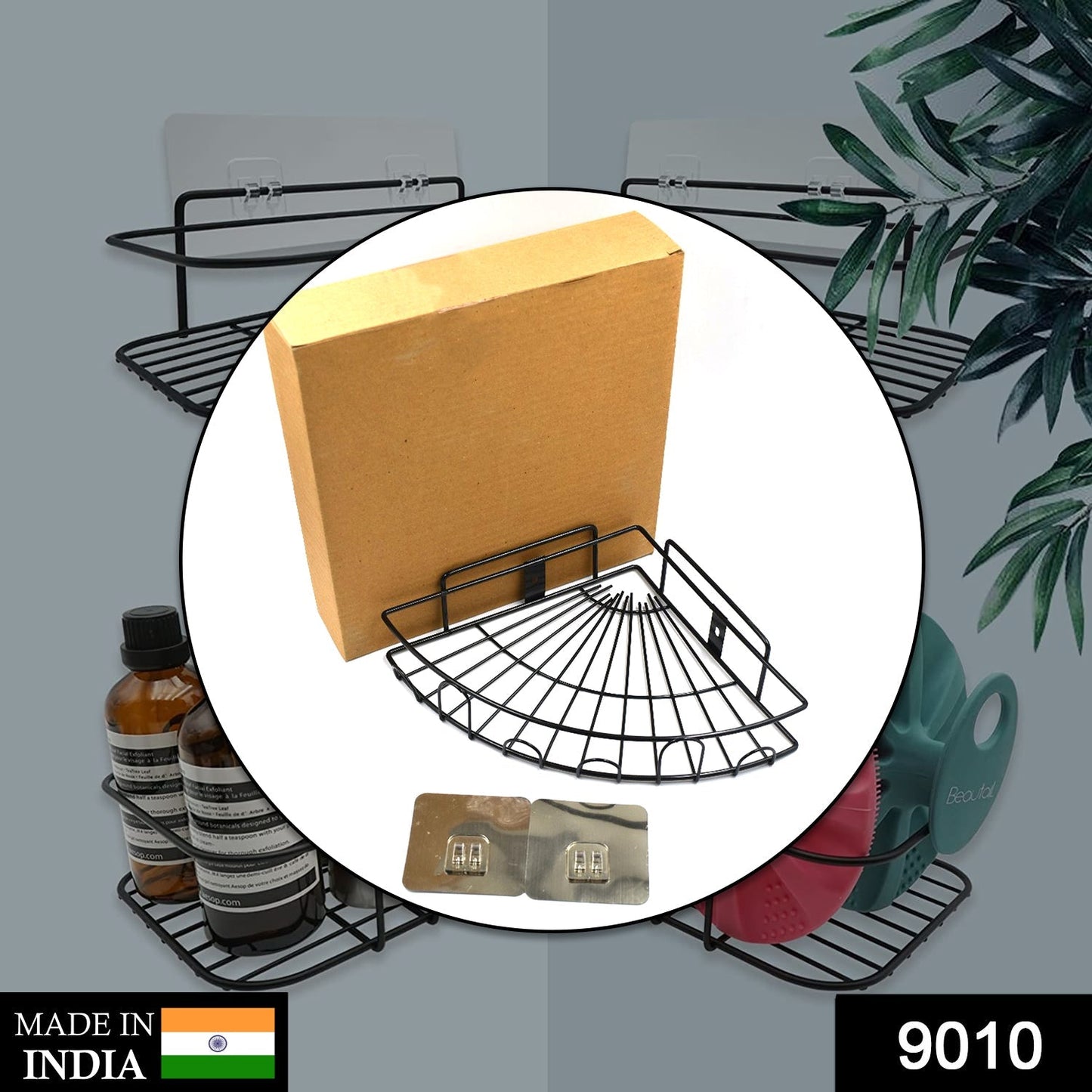 1 Pc Shower Caddy Corner For Holding And Storing Various Household Stuffs And Items Etc.