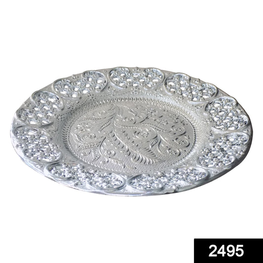 Silver-plated-swastik-pooja-thali-set-glossy-puja-thali