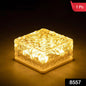 Solar Ice Cube Shaped Garden Light Ice Cube Shaped Garden Warm Light Outdoor Solar Garden Decorative Lights For Walkway Pathway Backyard Christmas Decoration Parties