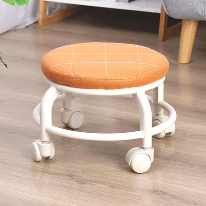 Roller Seat Stool Low Height Rolling Stool Multifunctional Small Household Movable Mini Stool Pulley Wheel Stool For Garage Home Library (1 Pc)