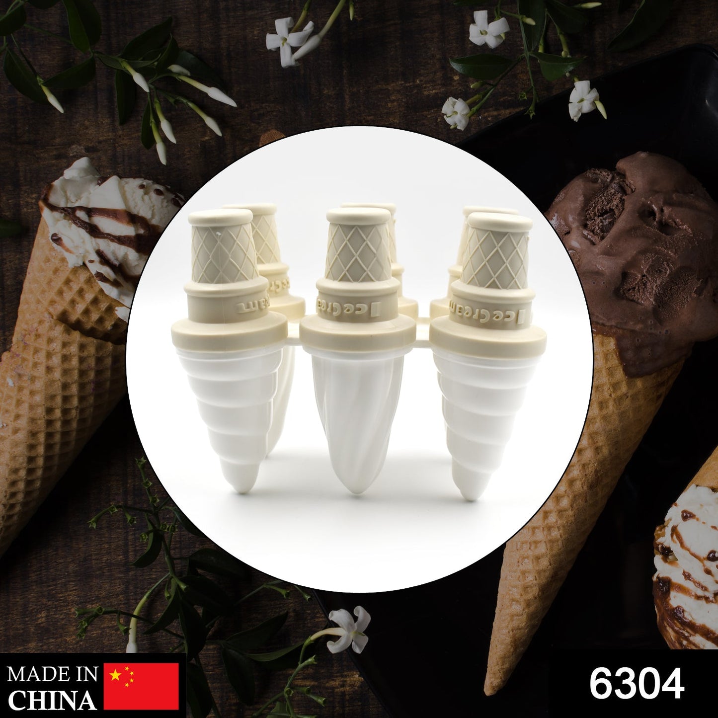 6 Pc Ice Cream Mold Used For Making Ice-creams In All Kinds Of Places Including Restaurants And Ice-cream Parlours Etc.