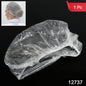 Disposable Plastic Shower Caps Clear Elastic Thick Bath Cap For Women Spahome Usehotel And Hair Salon (1pc)