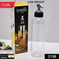 1ltr Oil Dispenserwith Lid - Clear Drip Free Spout Controlled Use