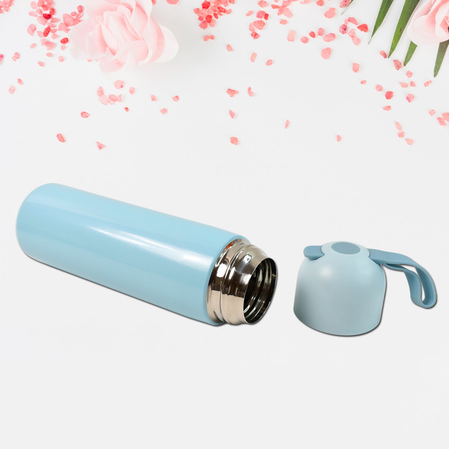 Stainless Steel Water Bottle With Handle Easy To Carry Fridge Water Bottle Leak Proof Rust Proof Hot  Cold Drinks Gym Sipper Bpa Free Food Grade Quality Steel Fridge Bottle For Officegymschool (Approx 500 Ml)