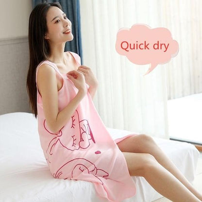 Soft Cotton Bathrobe For Girls  Women  Bath Robe Towel For Women Quick Dry Dress Towel For Ladies.