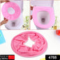 Bathroom Soft Thicker Warmer Stretchable Washable Cloth Toilet Seat Cover Pads (1pc)