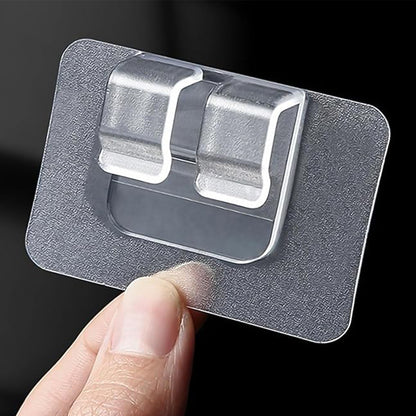 Transparent Self-adhesive Wall Wire Clip Hold (1 Pc)