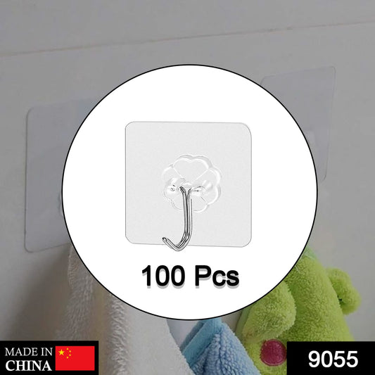 100pc Multipurpose Strong Small Stainless Steel Adhesive Wall Hooks